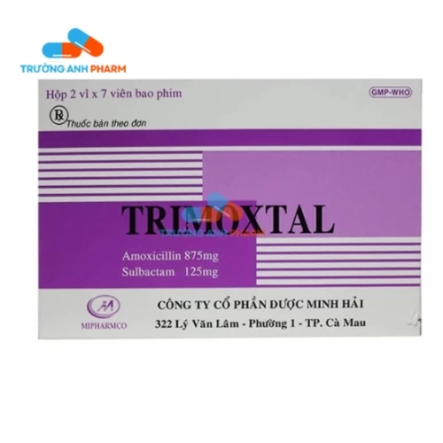 Thuốc Trimoxtal 875Mg/125Mg - Hộp 2 vỉ x 7 viên