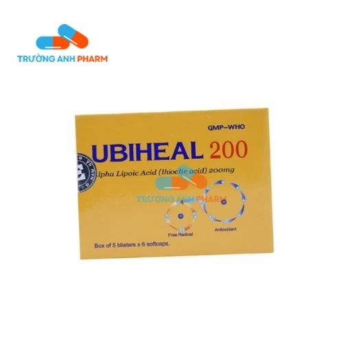 Thuốc Ubiheal 200 -  Hộp 5 vỉ x 6 viên