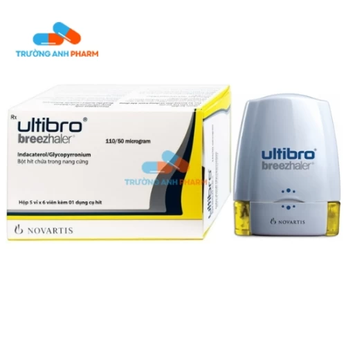 Thuốc Ultibro Breezhaler 110/50 Microcgram - Hộp gồm 1 ống hít kèm 5 vỉ x 6 viên