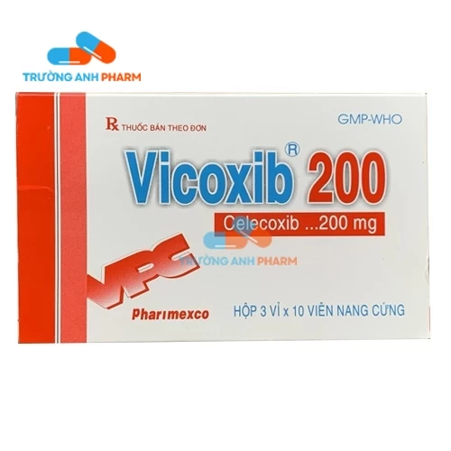 Thuốc Vicoxib 200 Mg - Hộp 3 vỉ x 10 viên nang
