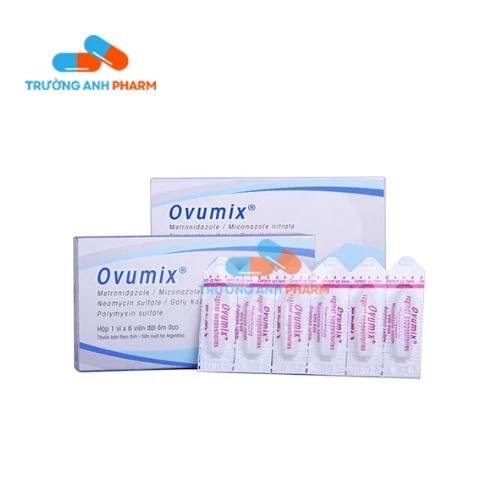 Thuốc Ovumix -   Hộp 1 vỉ x 6 viên đặt âm đạo
