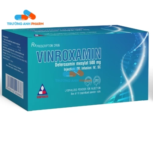 Vinroxamin 500mg - Thuốc tiêm điều trị nhiễm độc sắt của VINPHACO