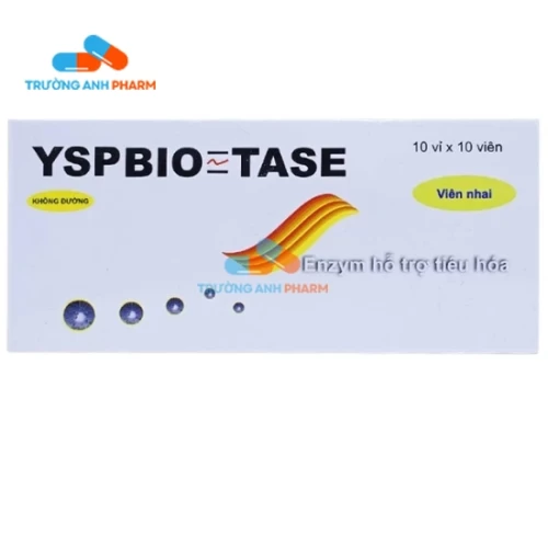 Thuốc Yspbiotase Viên Nhai - Hộp 10 vỉ x 10 viên