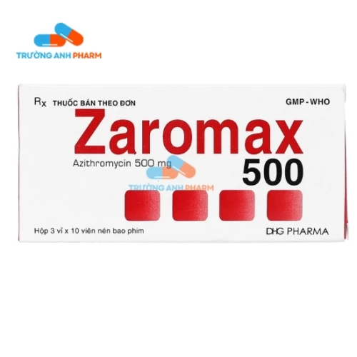 Thuốc Zaromax 500Mg - Hộp 3 vỉ x 10 viên