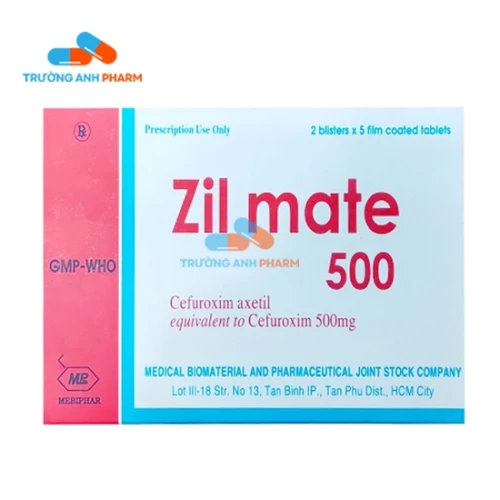 Thuốc Zil Mate 500Mg -   Hộp 2 vỉ x 5 viên