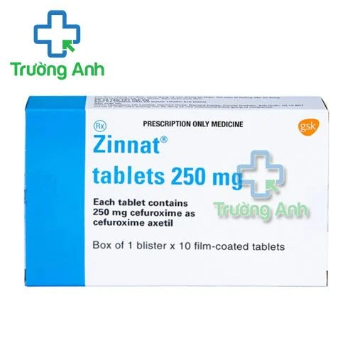 Zinnat Tablets 250Mg - Hộp 1 vỉ x 10 viên