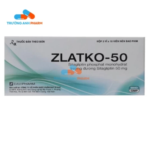 Thuốc Zlatko-50 Mg - Công ty CP Dược phẩm Đạt Vi Phú 