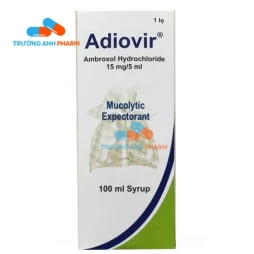 Thuốc Adiovir 15Mg/5Ml - Hộp 1 chai 100ml và 1 cốc phân liều
