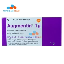 Thuốc Augmentin 1G -  Hộp 2 vỉ x 7 viên