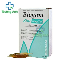 Biogam Zinc 10Mg/2Ml - Hộp 30 ống thủy tinh, tiệt trùng, dễ bẻ 2 đầu, có chứ 2ml dung dịch uống