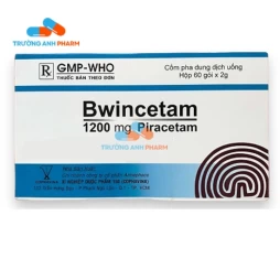 Thuốc Bwincetam 1200Mg - Hộp 2 gói nhôm lớn, mỗi gói chứa 30 gói nhỏ x 2g