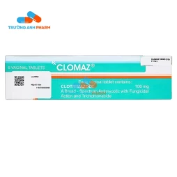 Thuốc Clomaz 100Mg - Hộp 1 vỉ x 6 viên nén đặt âm đạo