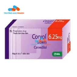 Thuốc Coryol 6.25Mg - Hộp 4 vỉ x 7 viên