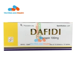 Thuốc Dafidi 25Mg - Hộp 3 vỉ x 10 viên, 5 vỉ x 10 viên, 10 vỉ x 10 viên (vỉ nhôm-nhôm); Chai 30 viên, 60 viên, 100 viên (chai nhựa HDPE)  quycachHộp 10 vỉ x 10 viên