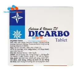 Thuốc Dicarbo Tablet - Hộp 10 vỉ x 10 viên