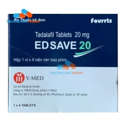 Thuốc Edsave 20Mg - Hộp 1 vỉ x 4 viên nén bao phim