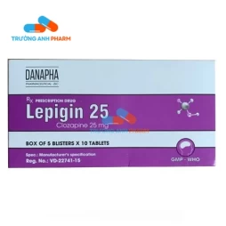 Thuốc Lepigin 25 Mg - Hộp 3 vỉ x 10 viên