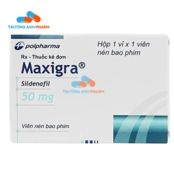 Thuốc Maxigra 50Mg - Hộp 1 vỉ x 1 viên