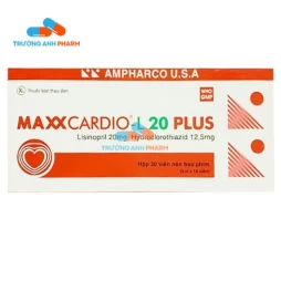 Thuốc Maxxcardio-L 20 Plus - Hộp 3 vỉ x 10 viên