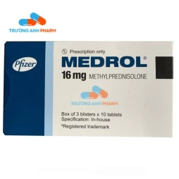 Thuốc Medrol 16Mg -  Hộp 3 vỉ x 10 viên Nhà sản xuất: Pharmacia Italia SPA &#821 - Pharmacia Italia SPA 