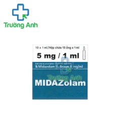 Midazolam 5mg/1ml B.Braun - Hộp 10 ống dùng an thần, gây mê của Đức