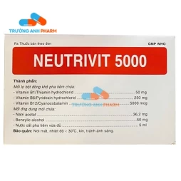 Thuốc Neutrivit 5000 - Hộp 4 lọ bột đông khô+4 ống dung môi