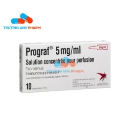 Prograf 5mg/ml Astellas - Thuốc phòng ngừa thải ghép
