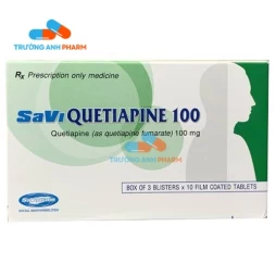 Thuốc Savi Quetiapine 100Mg - Hộp 3 vỉ x 10 viên