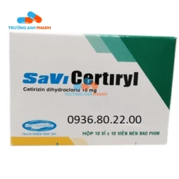 Thuốc Savicertiryl 10Mg - Hộp 10 vỉ x 10 viên