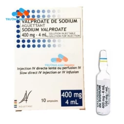 Thuốc Sodium Valproate Aguettant 400Mg/4Ml -  Hộp 10 ống x 4ml dung dịch tiêm
