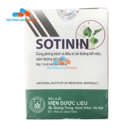 Thuốc Sotinin - Trung Tâm Chuyển Giao KHCN & PTDL - Viện Dược Liệu 