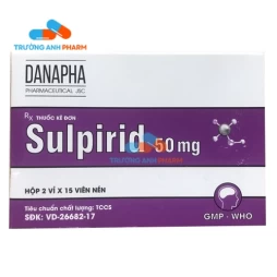 Thuốc Sulpirid 50Mg Danapha -  Hộp 2 vỉ x 15 viên (10 hộp)