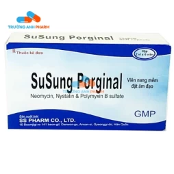 Thuốc Susung Porginal - Hộp 2 vỉ x 6 viên nang mềm đặt âm đạo