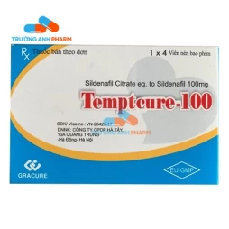 Thuốc Temptcure-100 Mg - Hộp 1 vỉ x 4 viên