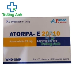 Thuốc Atorpa-E 20/10 - Hộp 3 vỉ x 10 viên