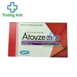 Thuốc Atovze 20/10 - Hộp 3 vỉ x 10 viên