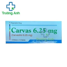Thuốc Carvas 6.25Mg - Hộp 10 vỉ x 10 viên