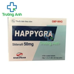 Thuốc Happygra 50Mg - Hộp 1 vỉ x 4 viên