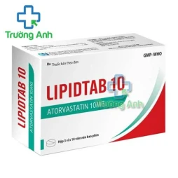 Thuốc Lipidtab 10 Mg -  Hộp 3 vỉ x 10 viên