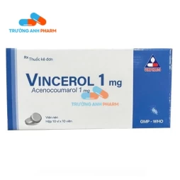Thuốc Vincerol 1Mg - Hộp 10 vỉ x 10 viên