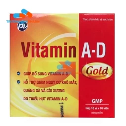 Thực Phẩm Bảo Vệ Sức Khỏe Vitamin A-D Gold -  Hộp 10 vỉ x 10 viên