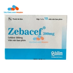 Thuốc Zebacef 300Mg -  Hộp 1 vỉ x 10 viên